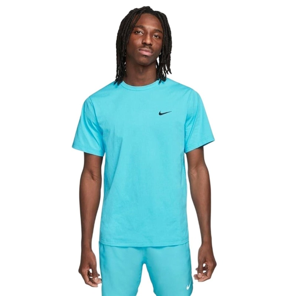 Nike Hyverse Mens Dri-FIT UV Short Sleeve Versatile Top Baltic Blue DV9839-416 M